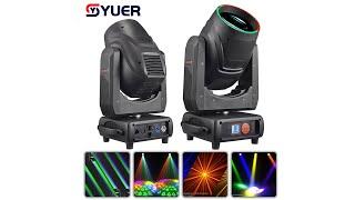 YUER™️ LED 300W Beam Spot Moving Head Light+Aperture+Rainbow Effect DMX512 Stage Light Effect Light