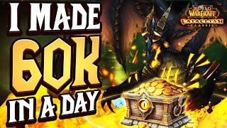 WoW Cataclysm Classic - Make 60k Gold IN ONE DAY