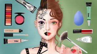 Makeup Animation DRASTIC BEAUTY MAKEOVER // Korean Beauty Makeup Stop Motion