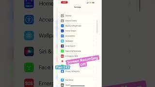 How to Screen Recording Off In IPhone 13 Pro Max and IOS || part 243 || #shortvideo #iphone #tech