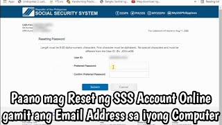 Forget User ID or Password | Paano mag Reset ng SSS Account Online gamit ang Email sa Computer