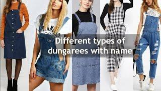 25+Different types of dungarees with name || Dangri dress for girls || denim dungree design