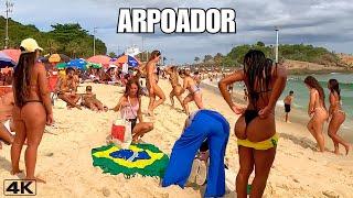  4K Arpoador Beach letzten Sonntag, bevor der Regen einsetzt | Rio de Janeiro