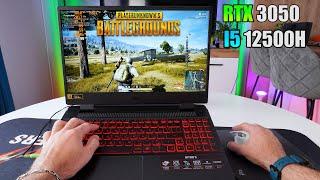 PUBG: Battlegrounds | Acer Nitro 5 RTX3050, i5 12500H POV Gameplay Test, Benchmark, Performance |