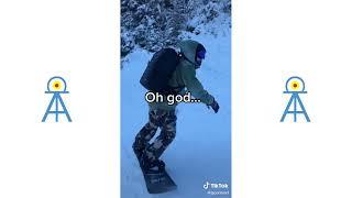 TikTok: Snowboard or Ski? Who's better ??? Best ski vs snowboard compilation videos