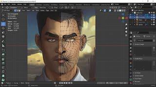 【Blender 2.93 Tutorial 】 Create a 3D Male Head | Modeling  arcane jayce talis head | Gjnko