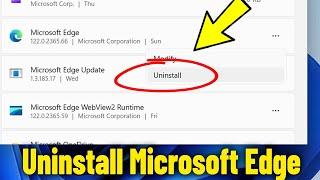 Uninstall Microsoft Edge in Windows 11 | How To Remove Ms edge Browser With Simple Trick 2024 