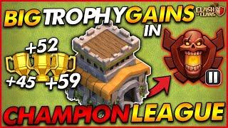 BIG TROPHY OFFERS IN CHAMPION LEAGUE!! | Trophy Push - Town Hall 8