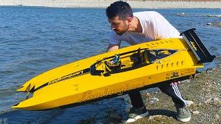 How To Make Lamborghini Aventador Catamaran RC Power Speed Boat - Brushless Motor RC Boat