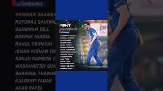 India vs Zimbabwe 3 ODI in August Squad indian team#shorts#cricket#News#highlights#viralvideo#tiktok