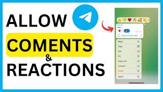 How to allow comments and reactions to the telegram channel | Add discussion (tutorial)