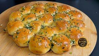 Irresistible Delicious and Super Soft Brioche Buns! Cheese and Garlic Bread!!