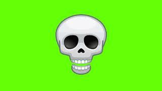 Skull face green screen animation  template | The Green Visuals