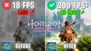 *BEST SETTINGS* to Fix LAGS, STUTTER & FPS Drops in Horizon Forbidden West on Low End PC!