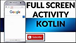 [ KOTLIN ] FULL SCREEN || HIDE STATUS BAR , HIDE TITLE BAR  || Android Studio Tutorial for beginners