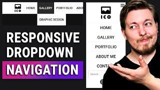 Easy Responsive Dropdown Navigation for Beginners with HTML & CSS | Responsive Web Design Tutorial