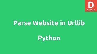 Parse Website with urllib in Python