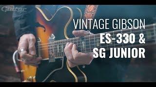 Vintage Gibson 1964 ES-330 & 1965 SG Junior electric guitar demo