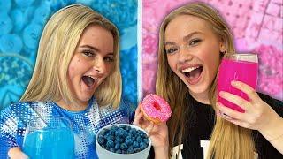 EATING ONLY PINK AND BLUE FOOD FOR 24 HOURS