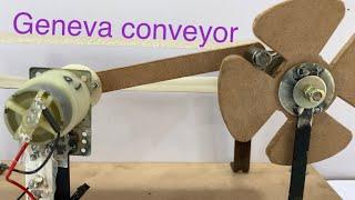 Geneva mechanism based conveyor system mechanical engineering final year project