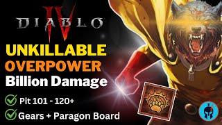 Updated Overpower Pulverize 800+ Million Dmg Druid Build Guide - Fast Pit 101+ Diablo 4 Season 4