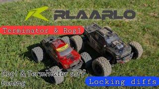 Omni Terminator & Rog1 differential tuning & how to lock your diff ! @Rlaarlo @hobbyking #satb