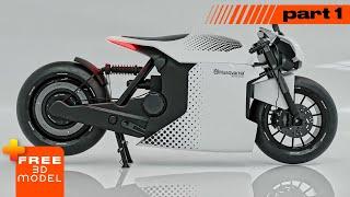 Complete Process Of Making The Husqvarna Motorcycle In Rhino 7 + Free 3D Model - Part 1