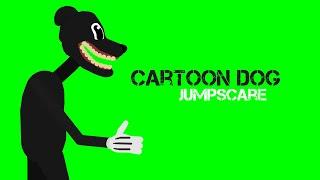 Cartoon dog  jumpscare green screen