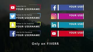 Social Media Lower Thirds for your videos