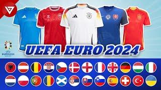  All 24 Teams Kits UEFA Euro 2024 - Home & Away Jerseys Euro 2024