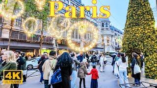 Paris , France   - Christmas Lights Tour 2024 - Paris Christmas Walk | Paris 4K | A Walk In Paris