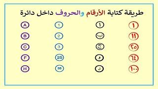 رقم أو حرف داخل دائرة - A number or letter inside a circle