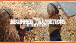 easy beginners transitions for edits - after effects tutorial + project file | klqvsluv