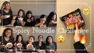 Spicy Noodle Challenge w/ friends | Rina Barrera