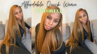 HOW TO: Undetectable Quick Weave Tutorial on a BUDGET! (30 inches under $40 dollars ) | BADGYALNICKI