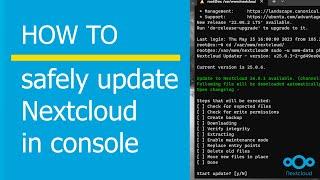 How to safely update Nextcloud through console