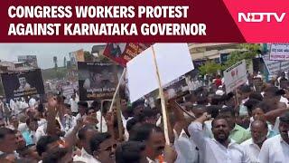 Congress News | Congress Workers Protest Against Karnataka Governor Thawar Chand Gehlot In Hassan