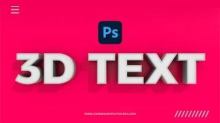 Photoshop 3D Text: How to Easily Create 3D Text in Adobe Photoshop (Learn Photoshop — Part 43)