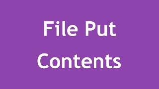 [ Learn PHP 5 In Arabic ] #68 - File System - File Put Contents