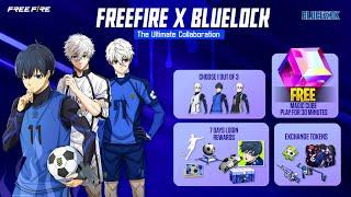 FREE FIRE X BLUE LOCK REWARDS  | BLUE LOCK EVENT FREE FIRE | free fire new event | Ff New Event