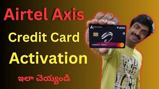 Airtel Axis bank Credit Card Online Activation Process Telugu || Airtel Bank Credit Card || Gtricks