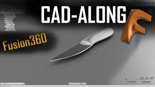 CADalong - Knife modelling in Autodesk Fusion 360 and rendering