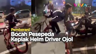 Cekcok  Driver Ojol vs Bocah Gegara Ditegur Masuk Jalur Sepeda