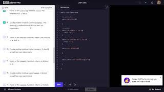 Learn Java - 3.4 OOP Java Calculator Project | Codecademy Walkthrough