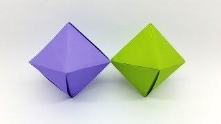 Origami Octahedron Decoration Box Making Tutorial - Easy DIY Crafts