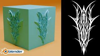 Sculpt using Alpha textures in Blender #blender3d #blendertutorial