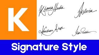 ️K Signature Style |️ signature ideas for letter k | k signature