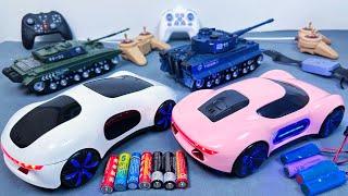 18 Minutes Satisfying with Unboxing RC concept stunt car, Cool light spray stunt RC car,RC Military