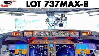 LOT Boeing 737MAX Warsaw Takeoff + Full Pilot Flight Preparations