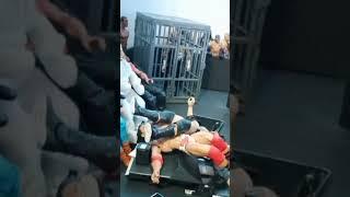 Scott Hall falls into Batista Through Table